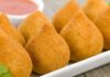 Receita Anabólica: Coxinha Fit assada com massa de Batata Doce ou Mandioca Coxinha de Batata Doce ou Mandioca