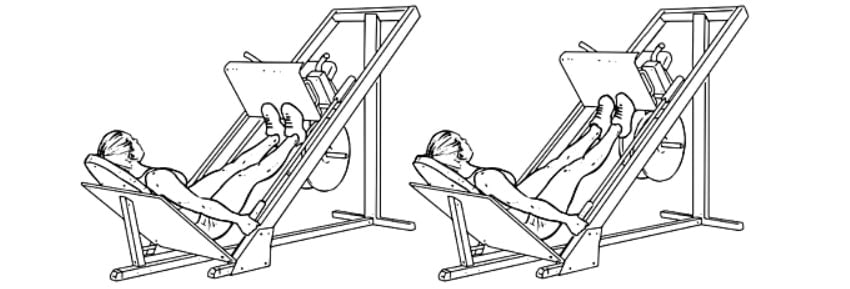 Exercícios para panturrilhas Leg Press para panturrilha