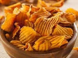 Chips de Batata-Doce de Forno