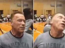 Chute Arnold Schwarzenegger leva chute no Arnold Classic África