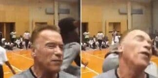 Chute Arnold Schwarzenegger leva chute no Arnold Classic África