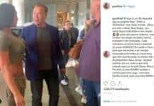 Gracyane Barbosa encontra Arnold Schwarzenegger
