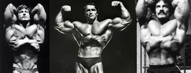 Stomach Vacuum Arnold Schwarzenegger, Frank Zane e Lee Haney