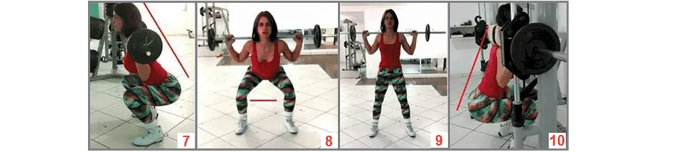 Movimento correto Agachamento