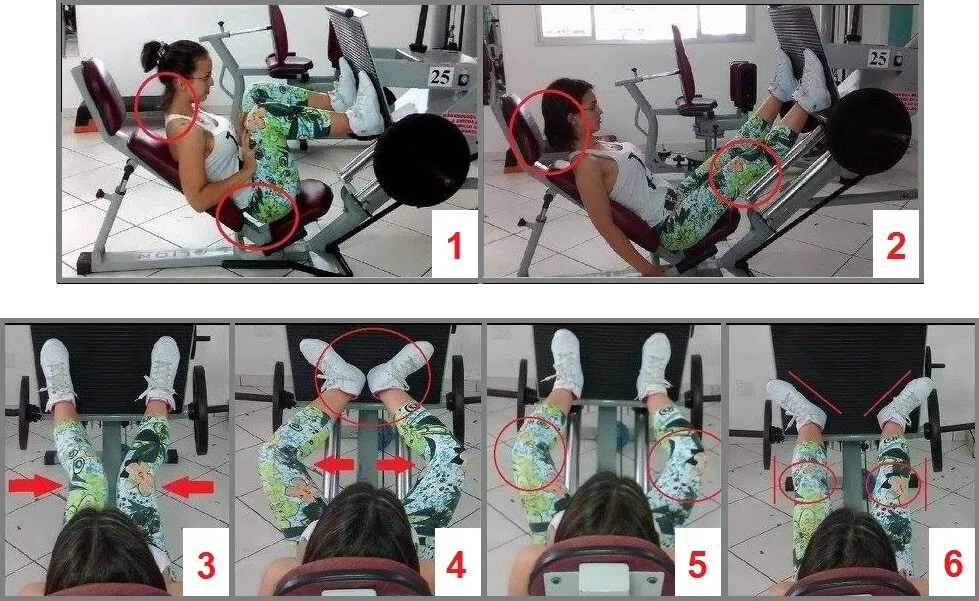 Erros ao fazer Leg Press