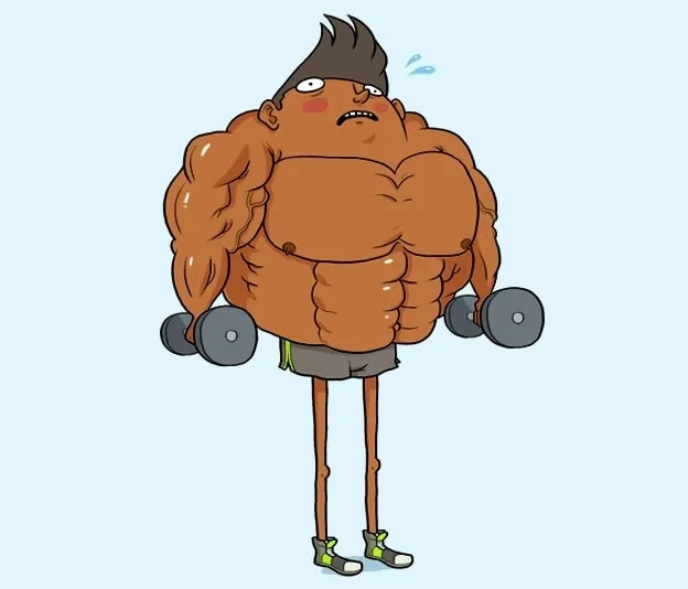 Marombas, Homens com Pernas Finas