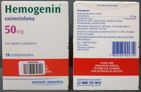 Hemogenin (oximetolona), O que é, para que serve, benefícios, excesso, efeitos colaterais e como tomar