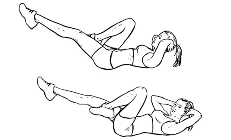 Exercícios para abdômen Abdominal cruzado