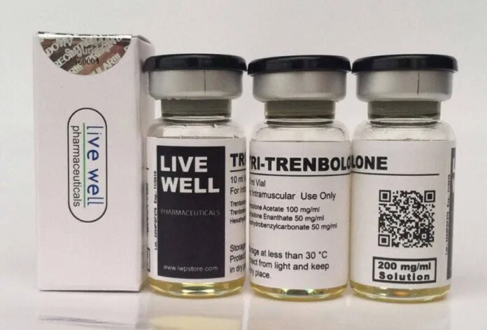 Trembolona - Suplemento para treinos Frascos de trembolona para uso em musculação e treino.