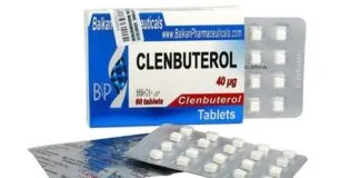 Imagem de embalagem de Clenbuterol, suplemento para perda de peso.