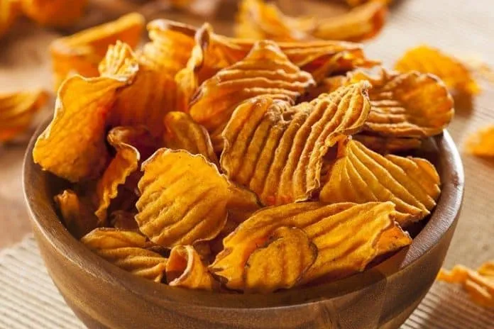 Chips de Batata-Doce de Forno