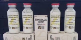 Frascos de Stanozolol Depot para uso injetável.