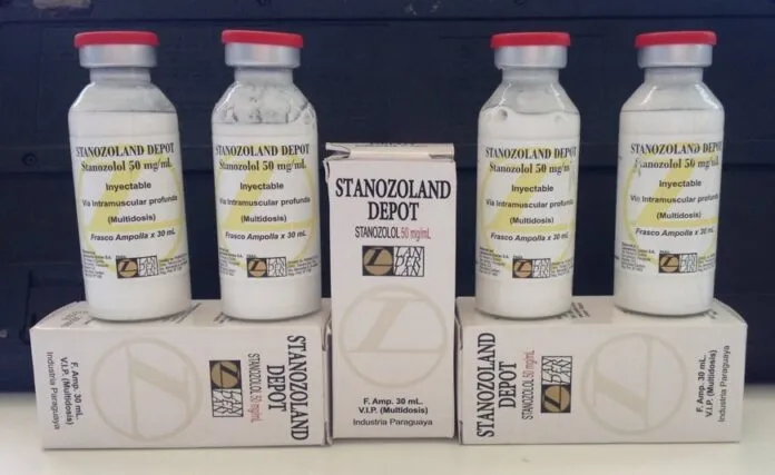 Stanozolol Depot - Anabolizante Frascos de Stanozolol Depot para uso injetável.