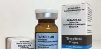 PARABOLAN – Para que serve? Benefícios, Colaterais e Ingestão Frasco de Parabolan, medicamento para uso intramuscular, na embalagem original.